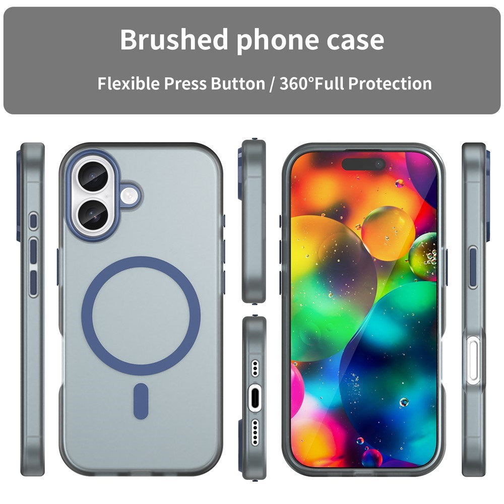 EIDERWOOD iPhone 17 Hybrid Plast Cover - MagSafe Kompatibel - Mat Gennemsigtig / Mørkeblå