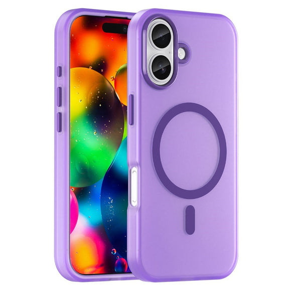 EIDERWOOD iPhone 17 Hybrid Plast Cover - MagSafe Kompatibel - Mat Gennemsigtig / Lilla