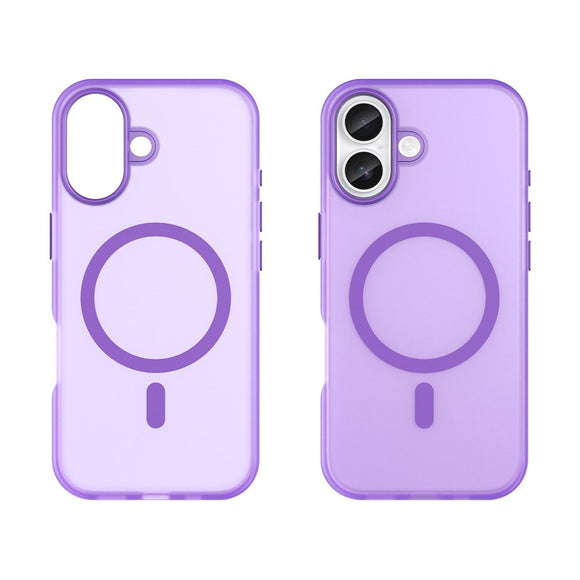 EIDERWOOD iPhone 17 Hybrid Plast Cover - MagSafe Kompatibel - Mat Gennemsigtig / Lilla