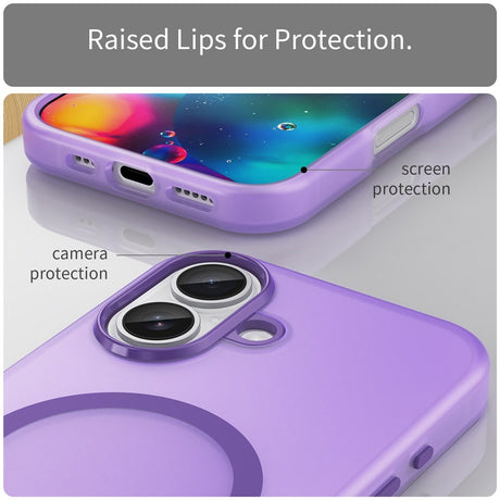 EIDERWOOD iPhone 17 Hybrid Plast Cover - MagSafe Kompatibel - Mat Gennemsigtig / Lilla