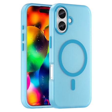 EIDERWOOD iPhone 17 Hybrid Plast Cover - MagSafe Kompatibel - Mat Gennemsigtig / Blå