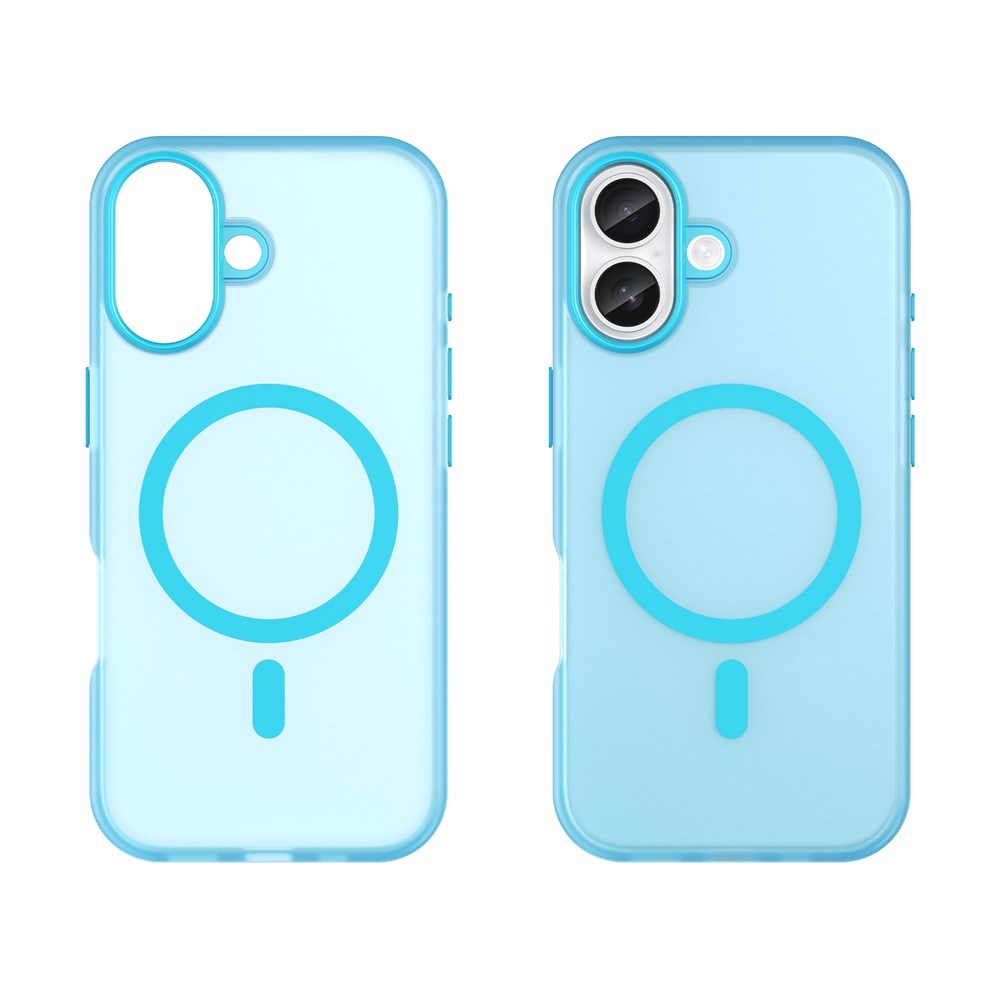EIDERWOOD iPhone 17 Hybrid Plast Cover - MagSafe Kompatibel - Mat Gennemsigtig / Blå
