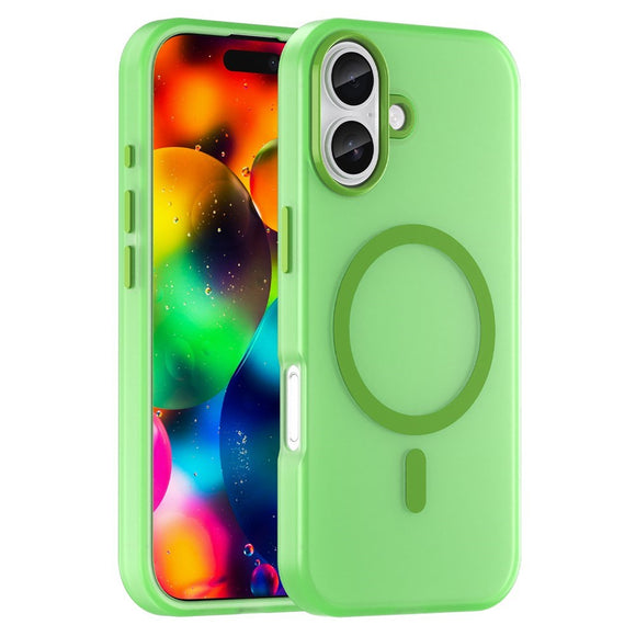 EIDERWOOD iPhone 17 Hybrid Plast Cover - MagSafe Kompatibel - Mat Gennemsigtig / Grøn