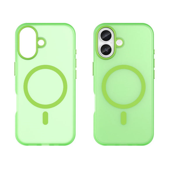 EIDERWOOD iPhone 17 Hybrid Plast Cover - MagSafe Kompatibel - Mat Gennemsigtig / Grøn