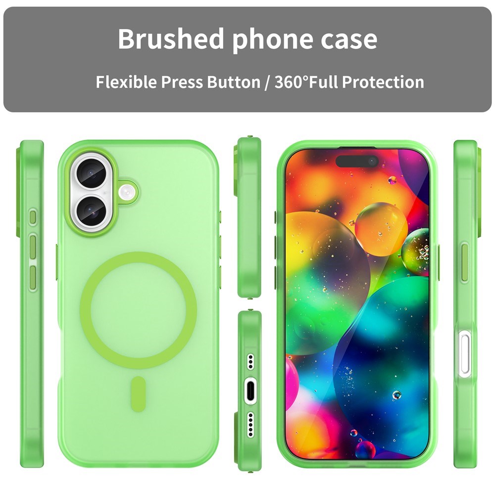 EIDERWOOD iPhone 17 Hybrid Plast Cover - MagSafe Kompatibel - Mat Gennemsigtig / Grøn