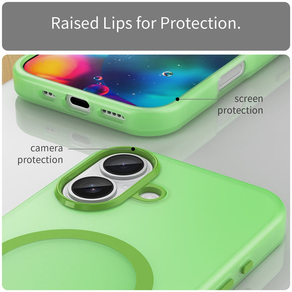 EIDERWOOD iPhone 17 Hybrid Plast Cover - MagSafe Kompatibel - Mat Gennemsigtig / Grøn