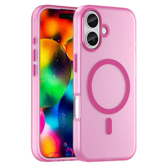 EIDERWOOD iPhone 17 Hybrid Plast Cover - MagSafe Kompatibel - Mat Gennemsigtig / Lyserød
