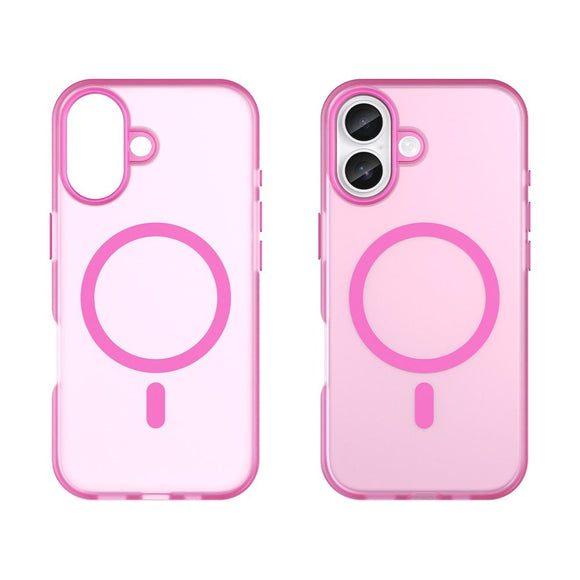 EIDERWOOD iPhone 17 Hybrid Plast Cover - MagSafe Kompatibel - Mat Gennemsigtig / Lyserød