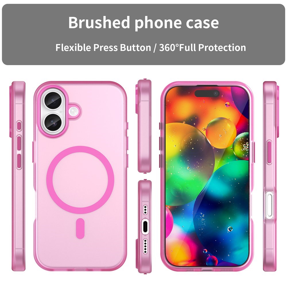 EIDERWOOD iPhone 17 Hybrid Plast Cover - MagSafe Kompatibel - Mat Gennemsigtig / Lyserød