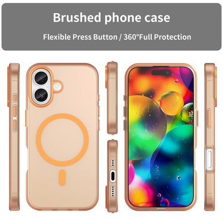 EIDERWOOD iPhone 17 Hybrid Plast Cover - MagSafe Kompatibel - Mat Gennemsigtig / Orange