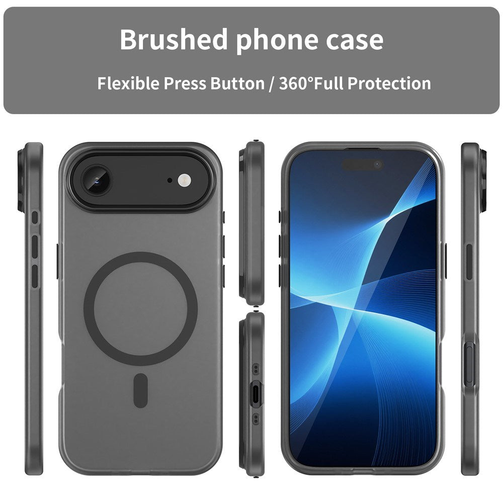 EIDERWOOD iPhone Air Hybrid Plast Cover - MagSafe Kompatibel - Mat Gennemsigtig / Sort