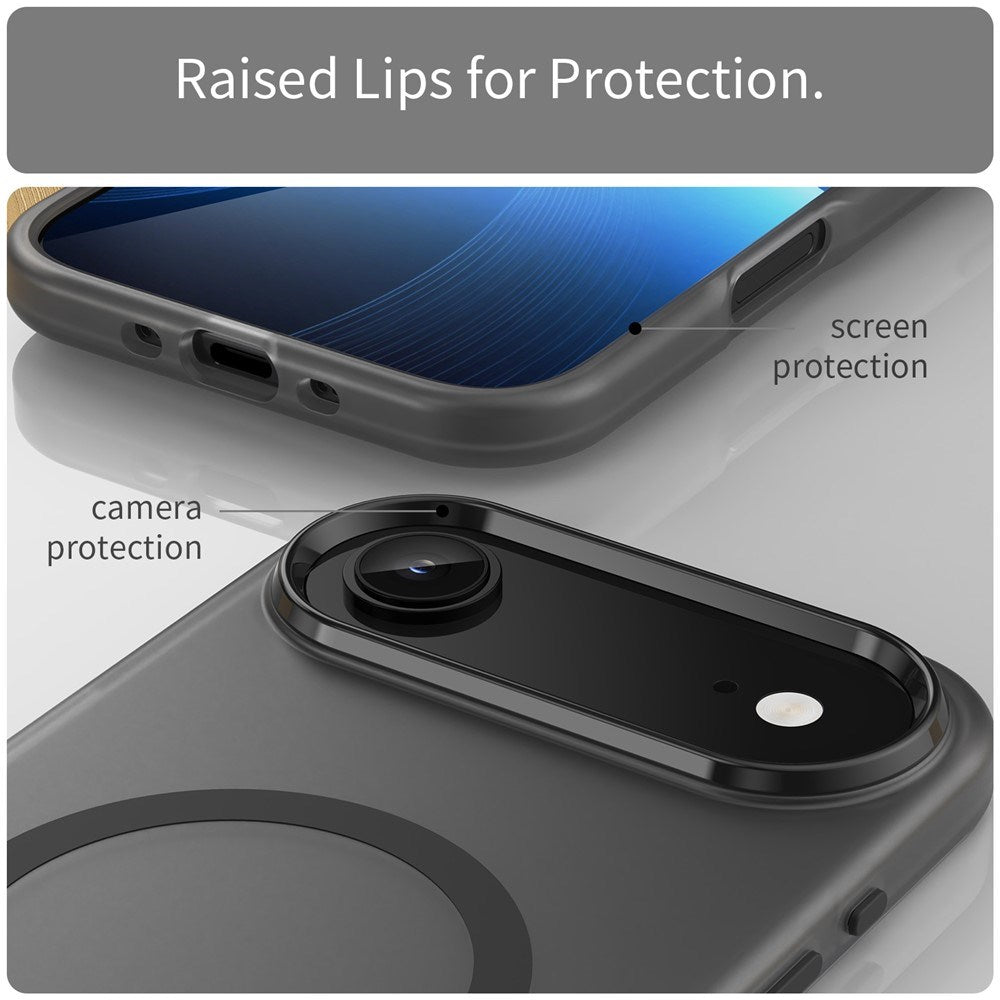 EIDERWOOD iPhone Air Hybrid Plast Cover - MagSafe Kompatibel - Mat Gennemsigtig / Sort