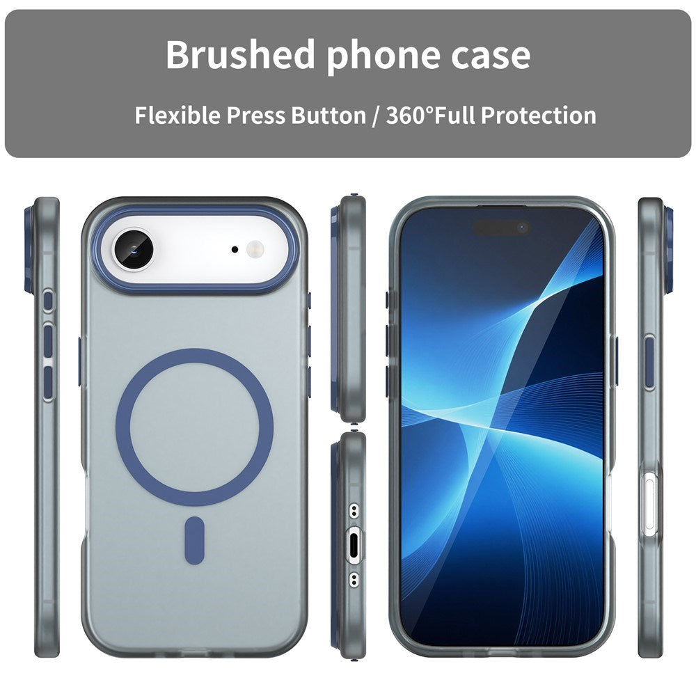 EIDERWOOD iPhone Air Hybrid Plast Cover - MagSafe Kompatibel - Mat Gennemsigtig / Mørkeblå
