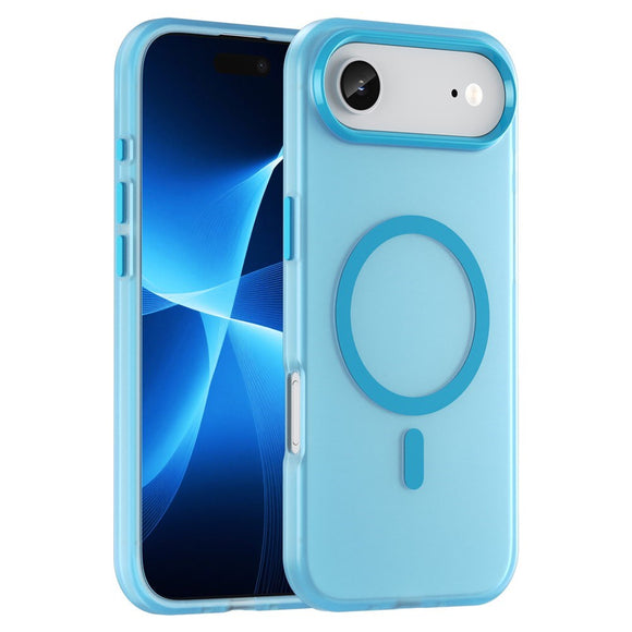 EIDERWOOD iPhone Air Hybrid Plast Cover - MagSafe Kompatibel - Mat Gennemsigtig / Blå