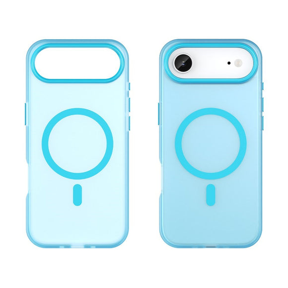 EIDERWOOD iPhone Air Hybrid Plast Cover - MagSafe Kompatibel - Mat Gennemsigtig / Blå