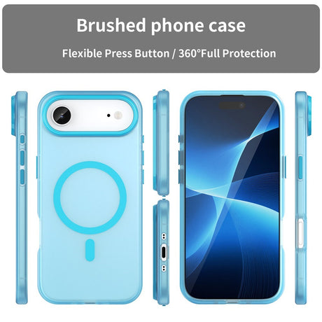 EIDERWOOD iPhone Air Hybrid Plast Cover - MagSafe Kompatibel - Mat Gennemsigtig / Blå