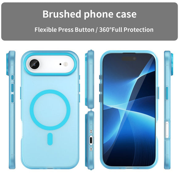 EIDERWOOD iPhone Air Hybrid Plast Cover - MagSafe Kompatibel - Mat Gennemsigtig / Blå