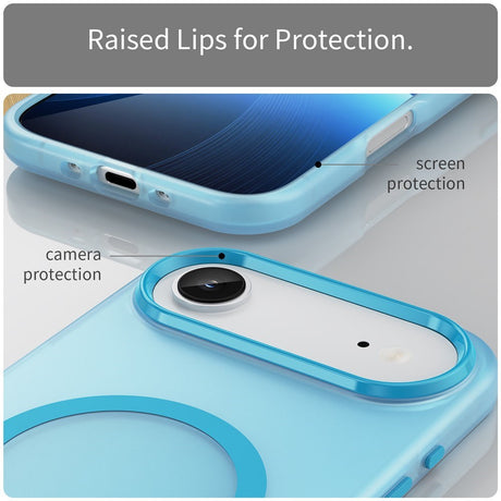 EIDERWOOD iPhone Air Hybrid Plast Cover - MagSafe Kompatibel - Mat Gennemsigtig / Blå