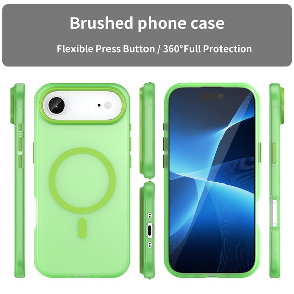 EIDERWOOD iPhone Air Hybrid Plast Cover - MagSafe Kompatibel - Mat Gennemsigtig / Grøn