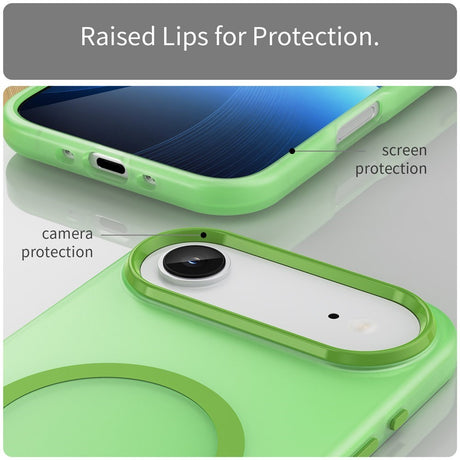 EIDERWOOD iPhone Air Hybrid Plast Cover - MagSafe Kompatibel - Mat Gennemsigtig / Grøn