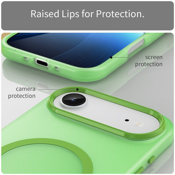 EIDERWOOD iPhone Air Hybrid Plast Cover - MagSafe Kompatibel - Mat Gennemsigtig / Grøn