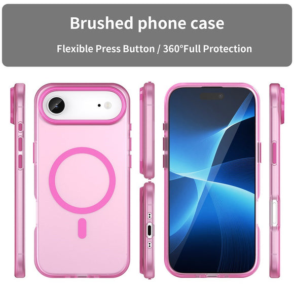 EIDERWOOD iPhone Air Hybrid Plast Cover - MagSafe Kompatibel - Mat Gennemsigtig / Lyserød
