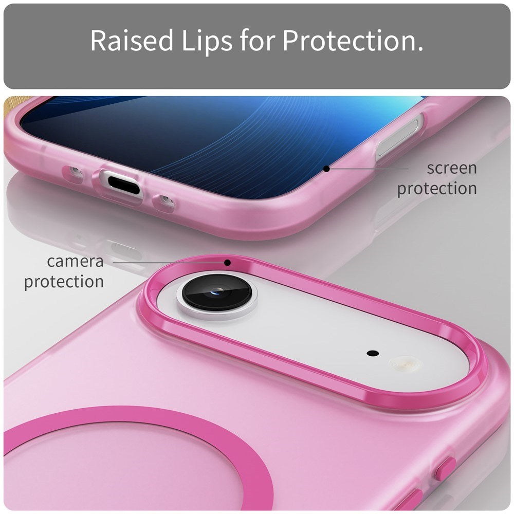 EIDERWOOD iPhone Air Hybrid Plast Cover - MagSafe Kompatibel - Mat Gennemsigtig / Lyserød