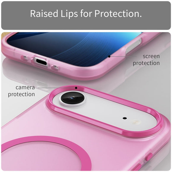 EIDERWOOD iPhone Air Hybrid Plast Cover - MagSafe Kompatibel - Mat Gennemsigtig / Lyserød