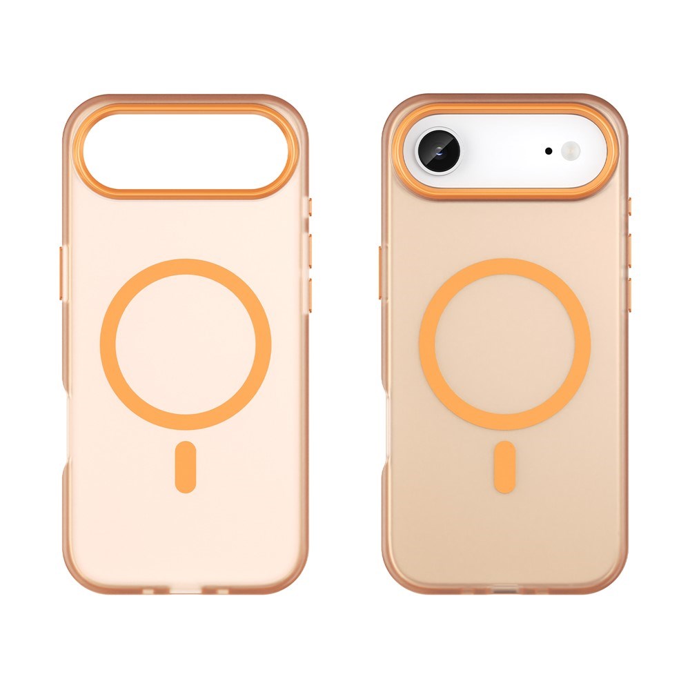 EIDERWOOD iPhone Air Hybrid Plast Cover - MagSafe Kompatibel - Mat Gennemsigtig / Orange