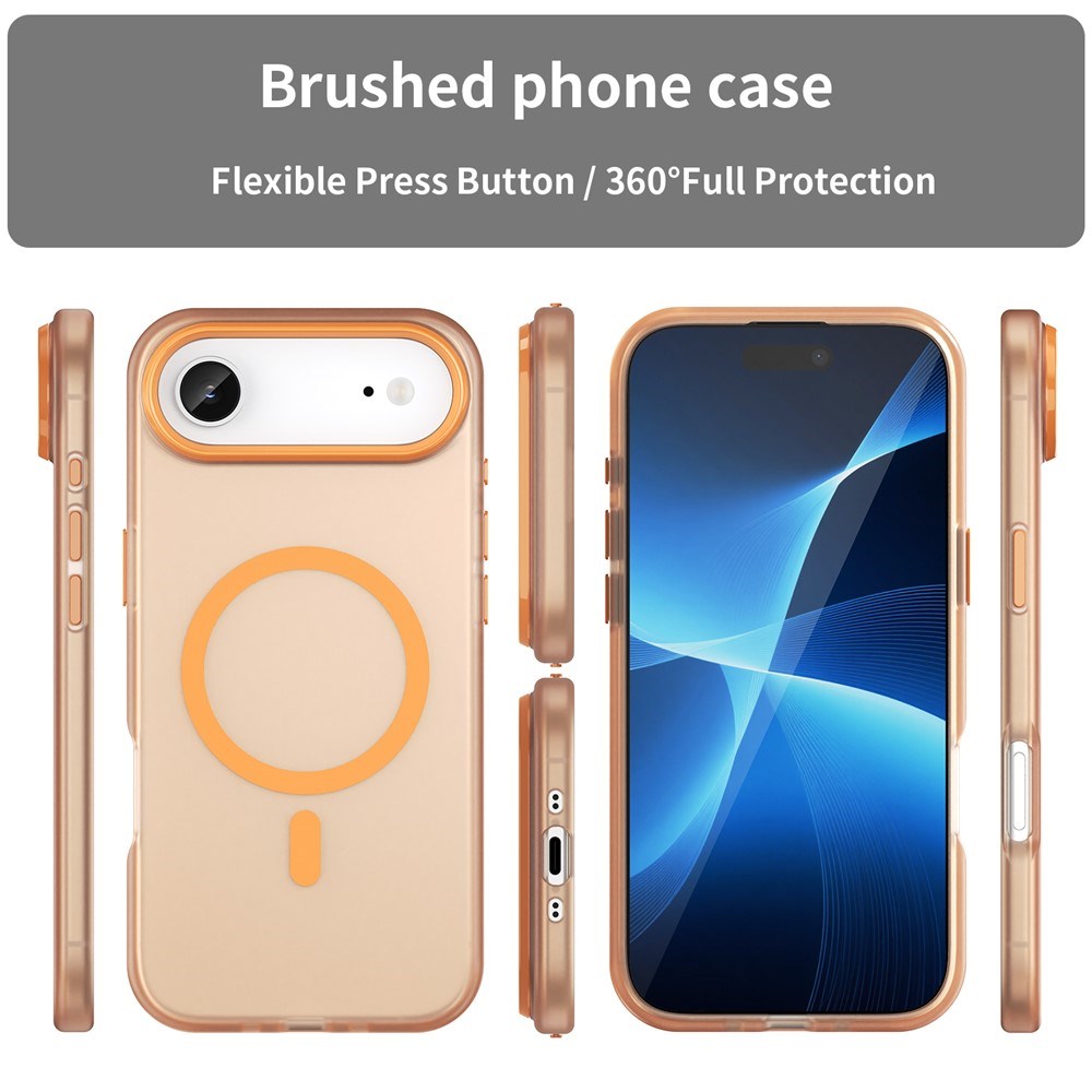 EIDERWOOD iPhone Air Hybrid Plast Cover - MagSafe Kompatibel - Mat Gennemsigtig / Orange