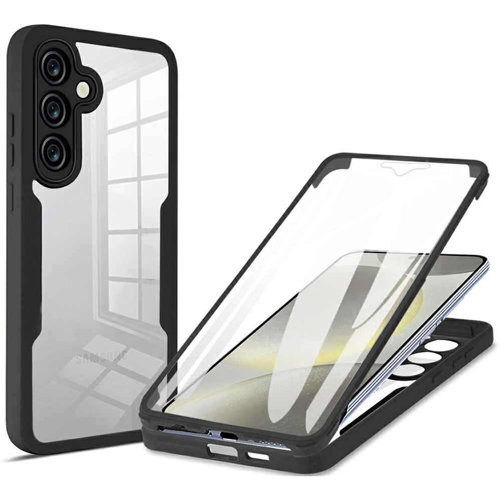 EIDERWOOD Samsung Galaxy S25 FE 2-i-1 Plastik Cover m. Indbygget Skærmbeskyttelse - Sort