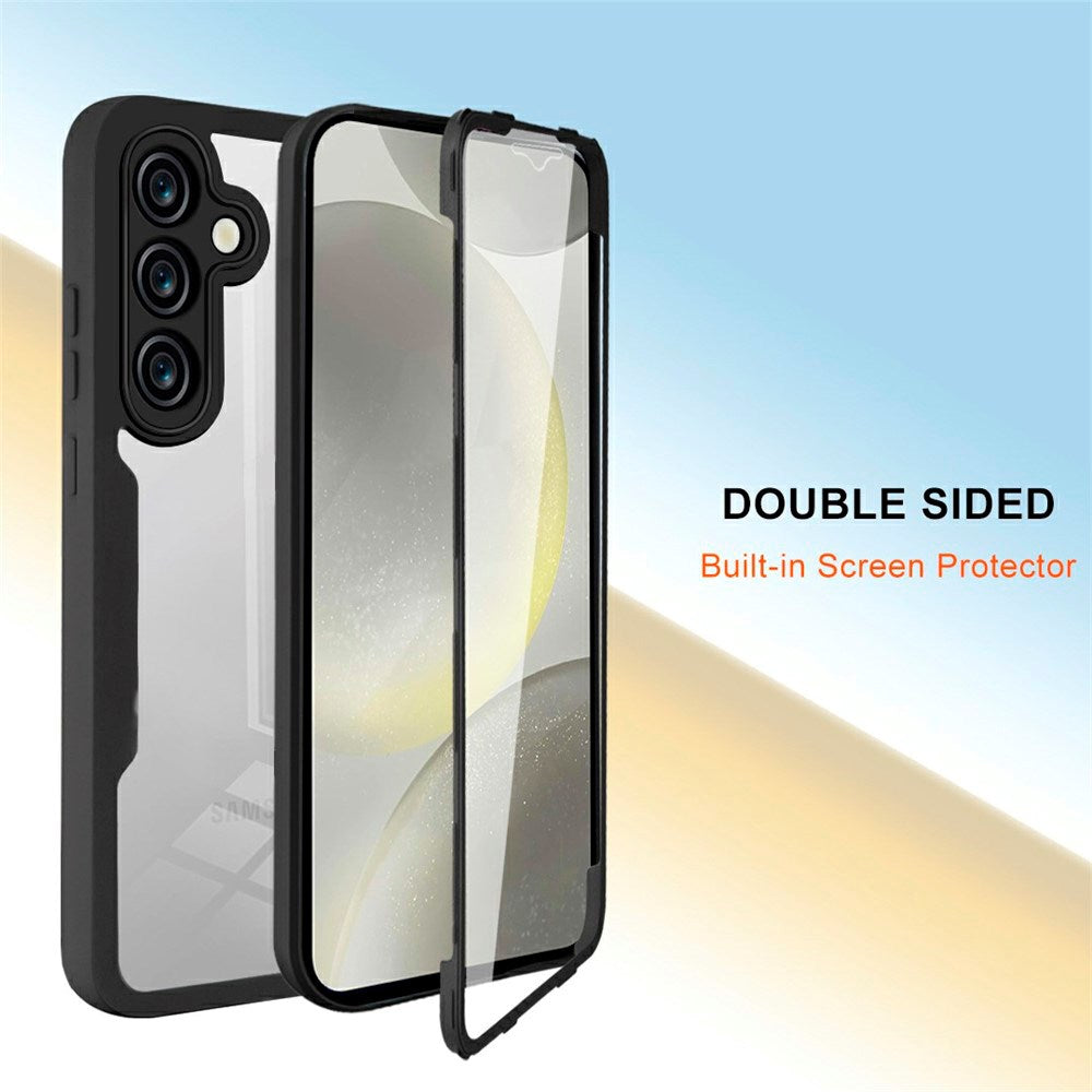 EIDERWOOD Samsung Galaxy S25 FE 2-i-1 Plastik Cover m. Indbygget Skærmbeskyttelse - Lyserød
