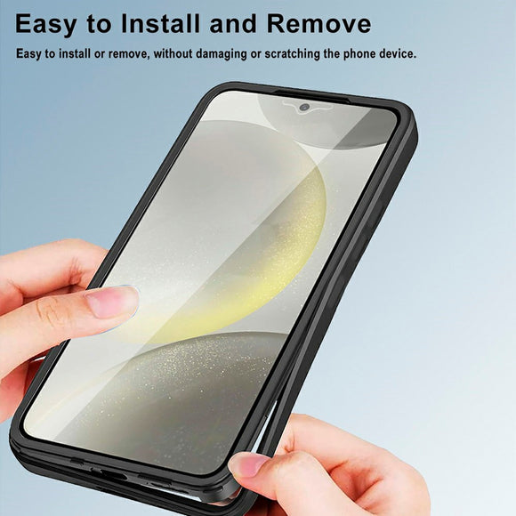 EIDERWOOD Samsung Galaxy S25 FE 2-i-1 Plastik Cover m. Indbygget Skærmbeskyttelse - Lyserød