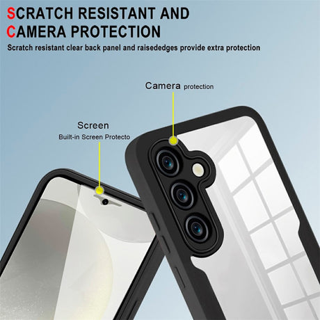 EIDERWOOD Samsung Galaxy S25 FE 2-i-1 Plastik Cover m. Indbygget Skærmbeskyttelse - Lyserød