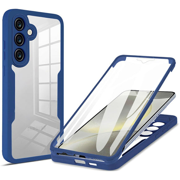 EIDERWOOD Samsung Galaxy S25 FE 2-i-1 Plastik Cover m. Indbygget Skærmbeskyttelse - Blå