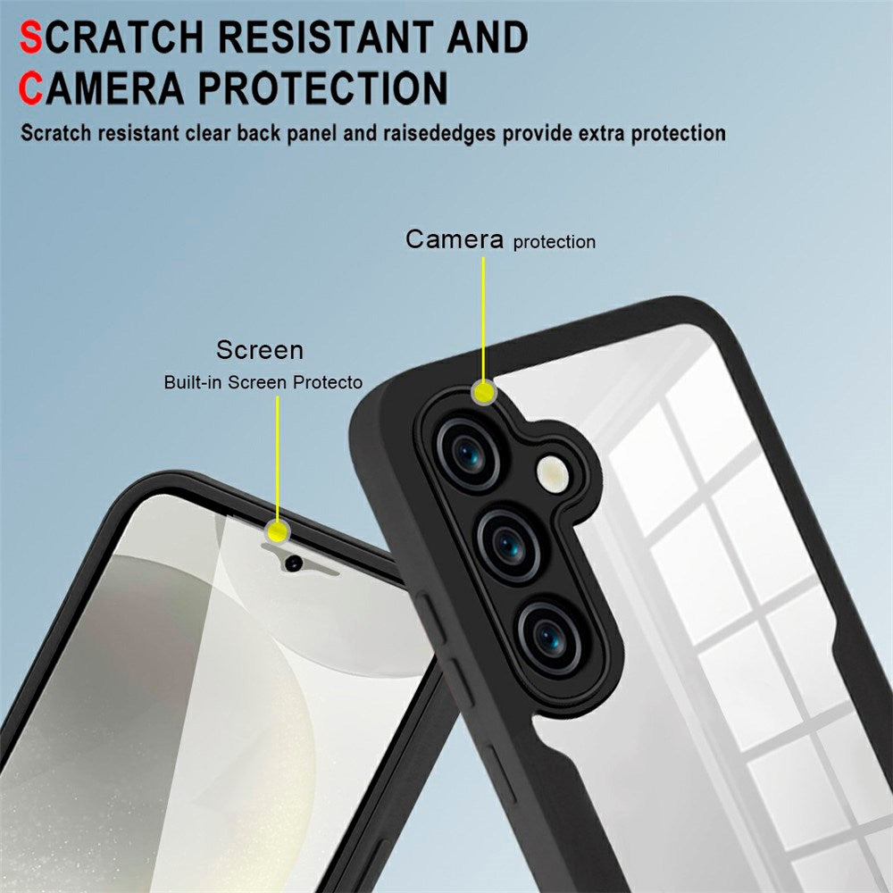 EIDERWOOD Samsung Galaxy S25 FE 2-i-1 Plastik Cover m. Indbygget Skærmbeskyttelse - Blå