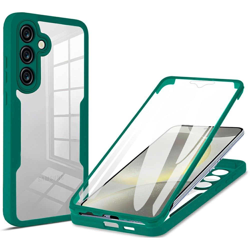EIDERWOOD Samsung Galaxy S25 FE 2-i-1 Plastik Cover m. Indbygget Skærmbeskyttelse - Grøn