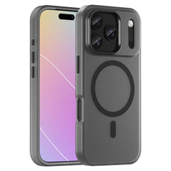 EIDERWOOD iPhone 17 Pro Hybrid Plast Cover - MagSafe Kompatibel - Mat Gennemsigtig / Sort