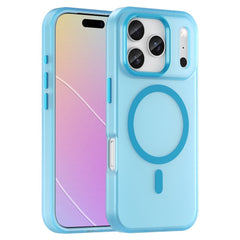 EIDERWOOD iPhone 17 Pro Hybrid Plast Cover - MagSafe Kompatibel - Mat Gennemsigtig / Blå