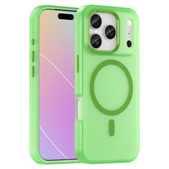 EIDERWOOD iPhone 17 Pro Hybrid Plast Cover - MagSafe Kompatibel - Mat Gennemsigtig / Grøn