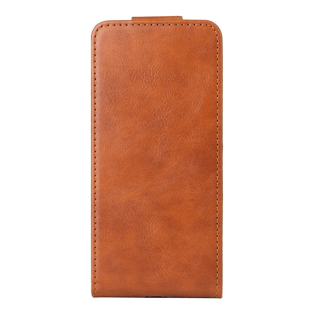 EIDERWOOD Motorola Moto G86 Power Vertikal Kunstlæder Flip Cover m. Kortholder & Ståfunktion - Orange