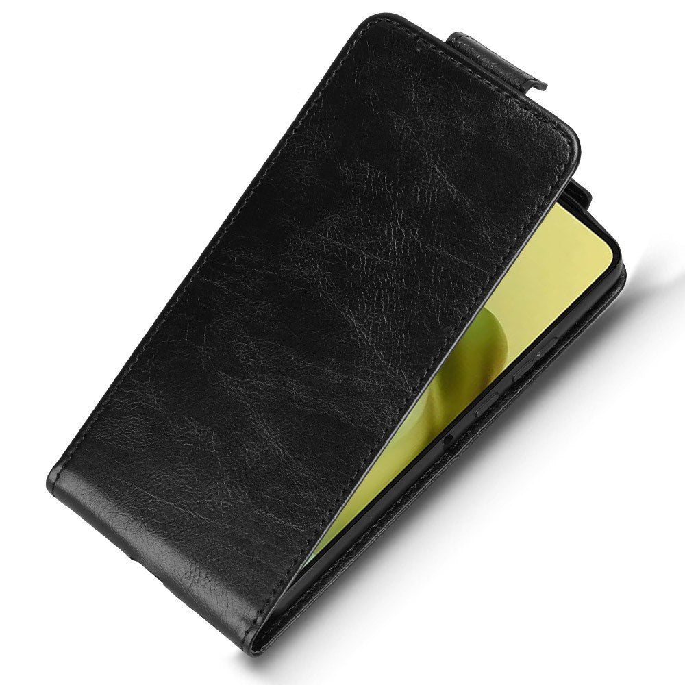 EIDERWOOD Motorola Moto G86 Power Vertikal Kunstlæder Flip Cover m. Kortholder & Ståfunktion - Sort