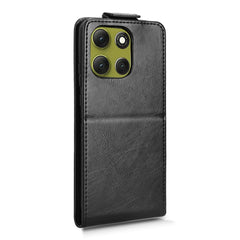 EIDERWOOD Motorola Moto G86 Power Vertikal Kunstlæder Flip Cover m. Kortholder & Ståfunktion - Sort