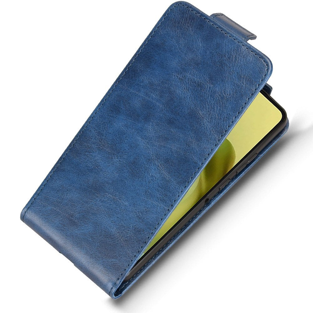 EIDERWOOD Motorola Moto G86 Power Vertikal Kunstlæder Flip Cover m. Kortholder & Ståfunktion - Blå