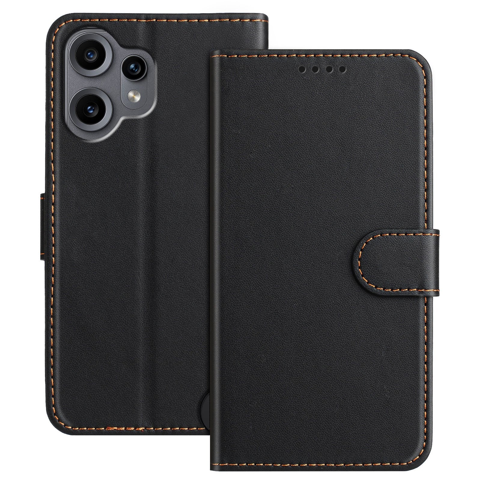 Nothing CMF Phone 2 Pro EIDERWOOD Kunstlæder Flip Cover m. Kortholder - Sort