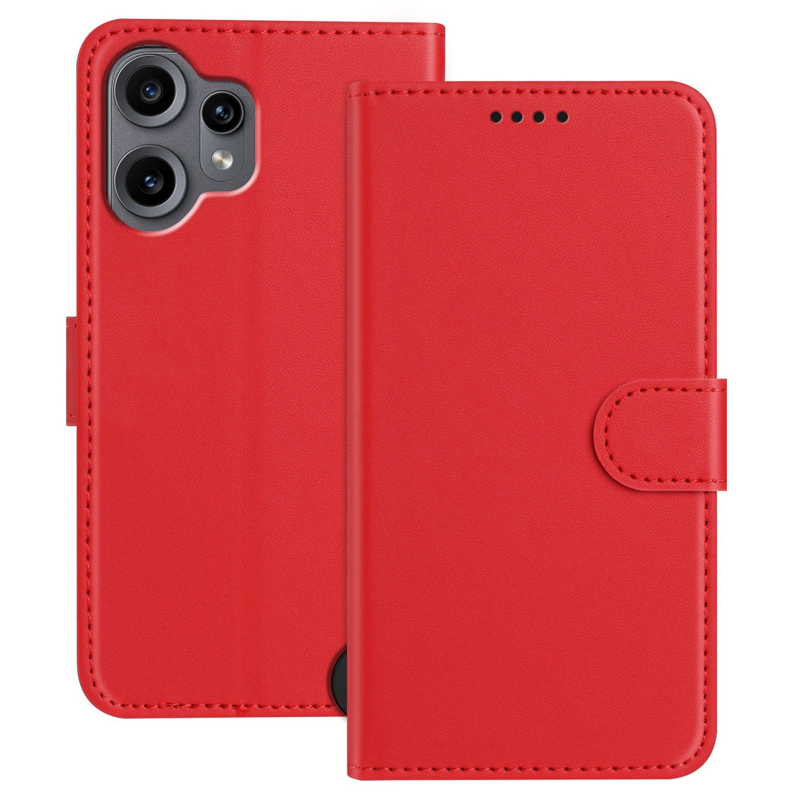 Nothing CMF Phone 2 Pro EIDERWOOD Kunstlæder Flip Cover m. Kortholder - Rød