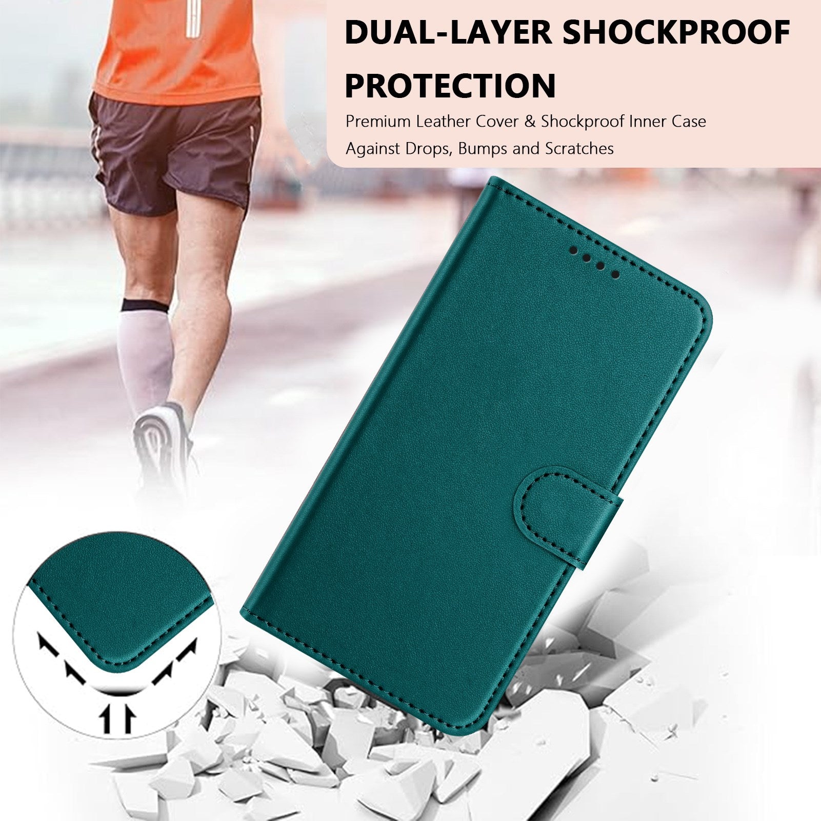 Nothing CMF Phone 2 Pro EIDERWOOD Kunstlæder Flip Cover m. Kortholder - Grøn