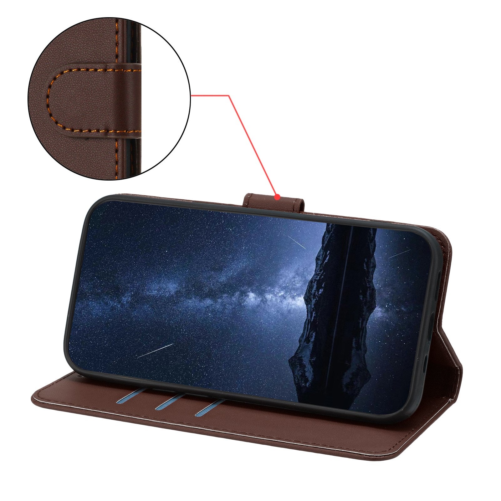 Nothing CMF Phone 2 Pro EIDERWOOD Kunstlæder Flip Cover m. Kortholder - Brun
