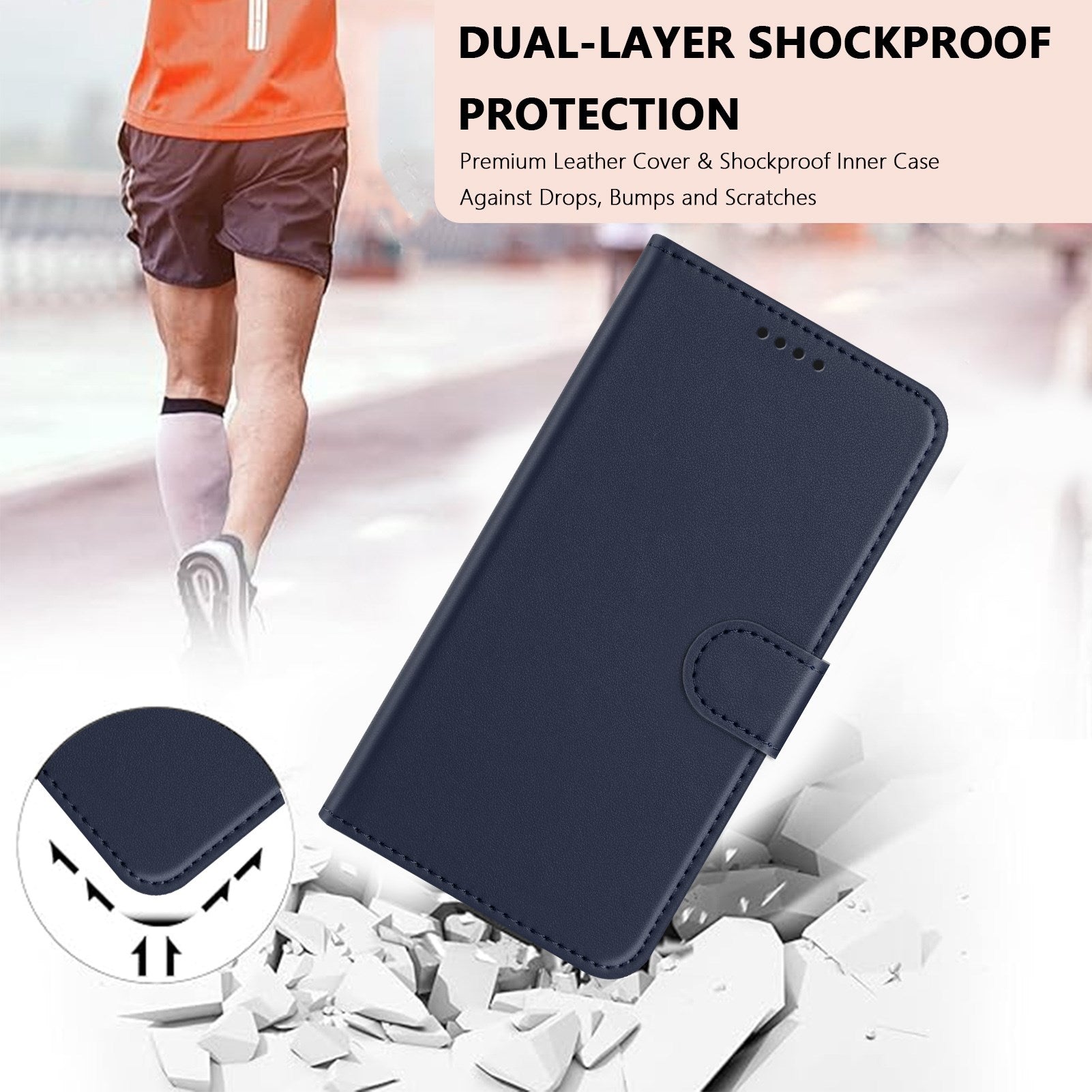 Nothing CMF Phone 2 Pro EIDERWOOD Kunstlæder Flip Cover m. Kortholder - Blå