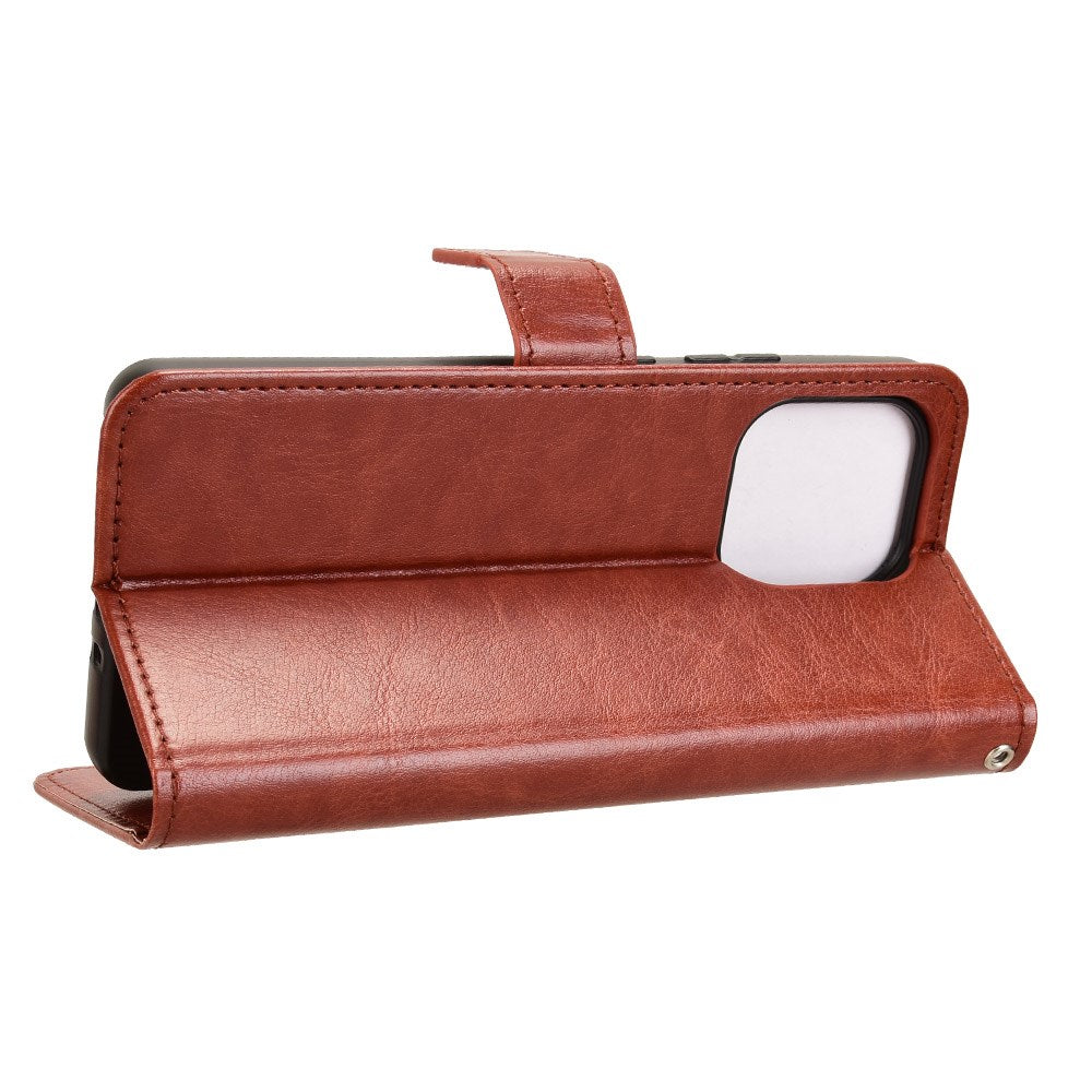 EIDERWOOD Motorola Moto G86 Power Kunstlæder Flip Cover m. Kortholder & Ståfunktion - Brun